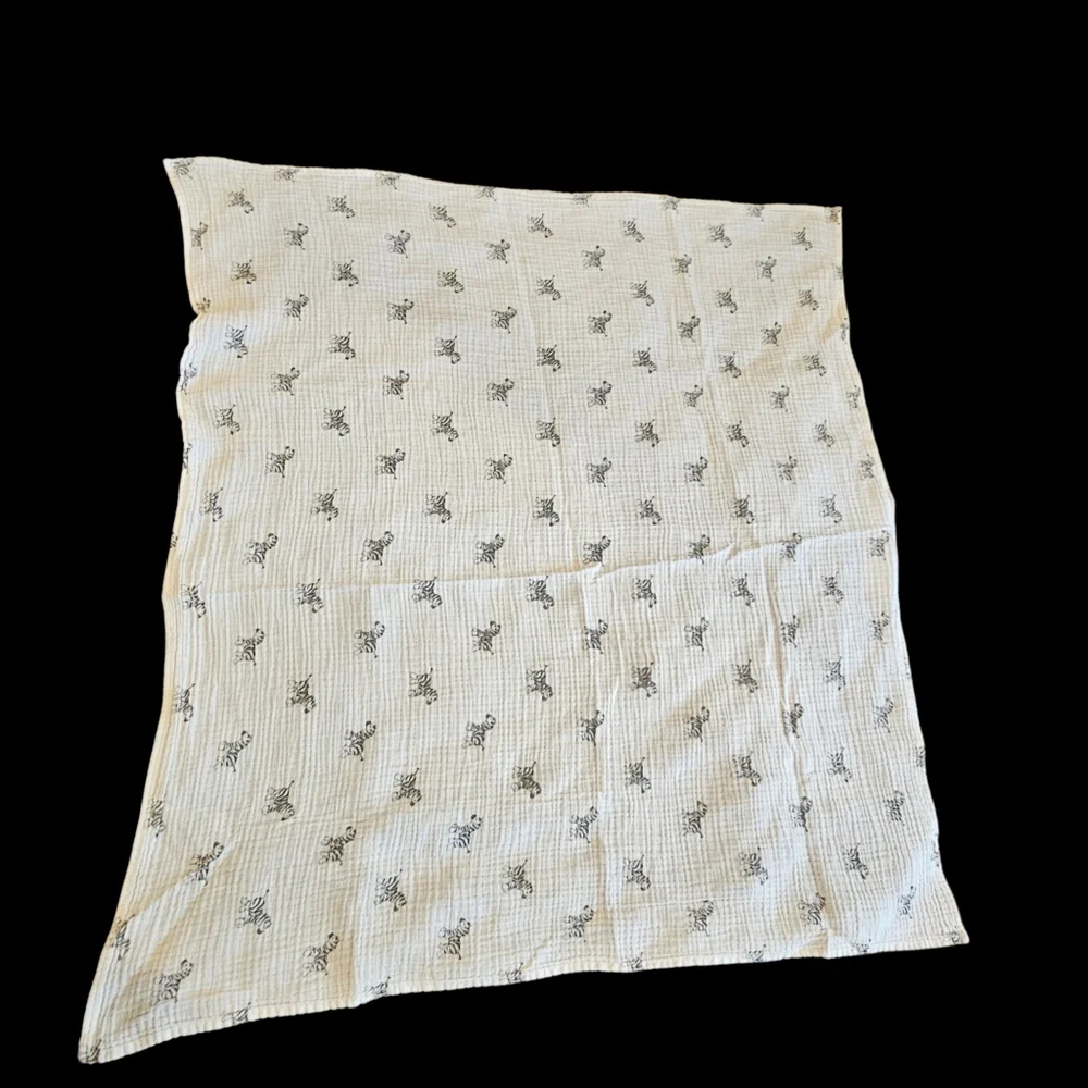 123 Swaddle Club Amazing Baby Zebra Receiving Swaddle Blanket 100% Cotton 40x40